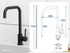 Cecipa Küchenarmatur Schwarz 7-Form, Wasserhahn Küche 360° Produktbild-Vorschau 13
