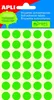 APLI ronde etiketten, 5 vel, 13 x 13 mm, groen, 13 mm, 13 Productafbeelding-voorbeeld 1