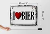 Blechschild i Love Bier, 40 x 30 cm, Blechschilder Spruch Produktbild-Vorschau 5