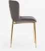 Chaise tissu design salle à manger avec pieds dorés Virin - Voir les images du produit 4