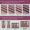 The image shows different lighting conditions and device displays of pink curtains. Produktbild-Vorschau