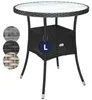 CASARIA® Polyrattan Gartentisch 60cm Rund 5mm Produktbild-Vorschau 1