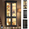 Set da 2 mobili moderni, altezza 180 cm, colore nero: Anteprima dell’immagine prodotto 8