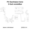 DACHHAKEN 140mm 3-fach Verstellbar PV Halterung Produktbild-Vorschau 5