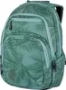 A green backpack with a palm leaf pattern. Produktbild-Vorschau