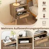 Rattanowy stolik nocny zestaw 2, szafki nocne boho z nogami Podgląd zdjęcia produktu 5