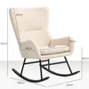 HOMCOM Fauteuil à bascule, chaise à bascule, avec assise de Voir les images du produit 5