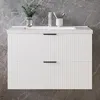 Waschtisch mit Unterschrank 80cm RIVA Badmöbel Set Weiß Produktbild-Vorschau 3