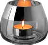 Fink BELLA, Teelichthalter, Glas, Silberfolie, grau, Produktbild-Vorschau 3