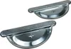 Two silver gutter end caps are shown against a white background. Produktbild-Vorschau