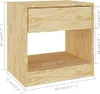 A wooden nightstand with dimensions indicated by text overlays. Produktbild-Vorschau