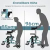 COSTWAY 2in1 Fauteuil roulant & déambulateur pliable & Voir les images du produit 5