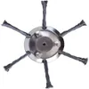 A close-up, top-down view of a wire brush head for a string trimmer. Produktbild-Vorschau