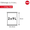 Hailo Öko duo Plus M Tret-Mülltrenner - freistehender 2 x 9 Produktbild-Vorschau 5