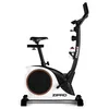 A side view of a stationary exercise bike against a white background. Produktbild-Vorschau