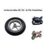 Voorwiel 90/65-6.5 voor pocketbike, tubeless, 3-spaaks Productafbeelding-voorbeeld 9