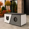 QLS Katzenhaus Outdoor XXL 85x45x37,5cm isoliert wetterfest Produktbild-Vorschau 1