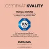 A certificate of quality from Matrace BENAB showing the TÜV SÜD ISO 9001 logo and company details. Náhled obrázku produktu