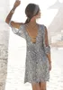 VIVANCE Jerseykleid mit Animalprint, V-Ausschnitt, Produktbild-Vorschau 4