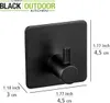 WENKO Wandhaken Mod. Ureo Schwarz, 4er Set, Handtuch-Haken, Produktbild-Vorschau 4