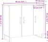 vidaXL Príborník Sonoma Dub 90x34x80 cm odvodený výrobok z Náhľad obrázku produktu 8