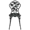 vidaXL Set da bistrot 3 pezzi in alluminio pressofuso nero Anteprima dell’immagine prodotto 6