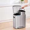 Relaxdays Vuilnisbak, 2 compartimenten, 2x20 liter, Productafbeelding-voorbeeld 6