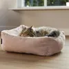 Beeztees Katzenbett Moza aus Plüsch rosa Produktbild-Vorschau 2