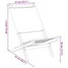 Gartenstühle 4 Stk. Klappbar Cremeweiß Stoff und Massivholz Produktbild-Vorschau 11