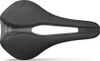 A top-down view of a black bicycle saddle against a white background. Náhled obrázku produktu