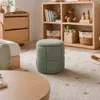 Elegancka okrągła pufa siedzisko ze schowkiem tapicerowana Podgląd zdjęcia produktu 4