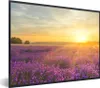 MuchoWow® Gerahmtes Poster Lavendel - Sonnenuntergang - Produktbild-Vorschau 1