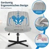 A marketing image of an office chair with feature callouts. Produktbild-Vorschau