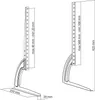 Diagrams of two different TV stand legs with measurements. Anteprima dell’immagine prodotto