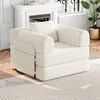 Slaapbank met chenillebekleding, 2-in-1 design, met Productafbeelding-voorbeeld 2