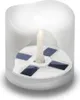 A cutaway view of a solar-powered candle showing its internal components. Produktbild-Vorschau