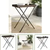 The Living Store Tabletttisch Klappbar Braun 65x40x75 cm Produktbild-Vorschau 1