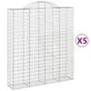 The Living Store Gabionen mit Hochbogen 5 Stk. Produktbild-Vorschau 2