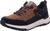 A single brown and navy blue sneaker is shown against a white background. Voir les images du produit