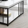 Skye Decor, Zenn - White, Black, Couchtische, Weiß, 90 x 40 Produktbild-Vorschau 4