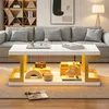 Table basse Merax avec éclairage LED, table de salon en MDF Voir les images du produit 7