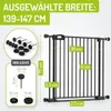 Bomi Treppenschutzgitter ohne Bohren, 139-147 cm, flacher Produktbild-Vorschau 2