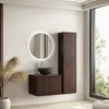 LOMAZOO TROPANI 60 cm, orzech ryflowany, czarna umywalka Podgląd zdjęcia produktu 2