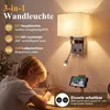 ZMH Lampada da parete a LED, con porta USB, 2W, lampada da Anteprima dell’immagine prodotto 2