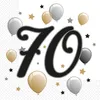Tovaglioli con motivo Anniversario numero 70 20 pezzi Anteprima dell’immagine prodotto 1
