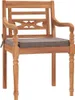 Sedie Batavia 2 pezzi con cuscini grigio scuro in teak Anteprima dell’immagine prodotto 1