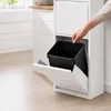 Poubelle Relaxdays, 3 compartiments, 3 x 18 litres, à Voir les images du produit 5