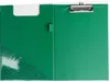 An open green clipboard with a silver clip at the top. Produktbild-Vorschau