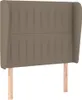 vidaXL Kopfteil mit Ohren Taupe 93x23x118/128 cm Stoff Produktbild-Vorschau 1
