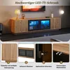 Merax TV-kast met LED-verlichting en 2 kastjes, TV-dressoir Productafbeelding-voorbeeld 5